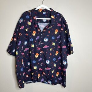 Mens Button Up David Bowie Music Musician Geeksoutfit Max 3X Space Fun Weird Plu